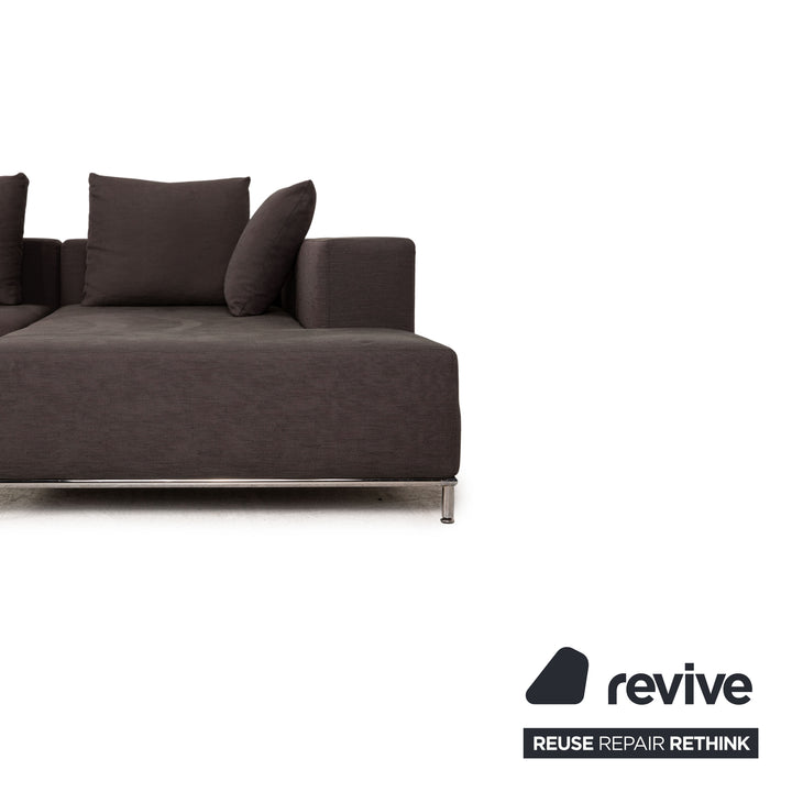 Who's Perfect Granada Fabric Corner Sofa Gray Sofa Couch