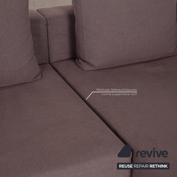 Who's Perfect Granada Fabric Corner Sofa Gray Purple Sofa Couch