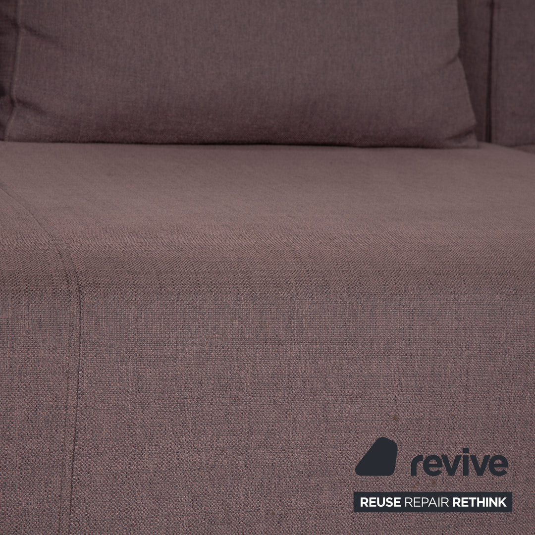 Who's Perfect Granada Fabric Corner Sofa Gray Purple Sofa Couch