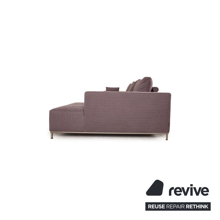 Who's Perfect Granada Fabric Corner Sofa Gray Purple Sofa Couch