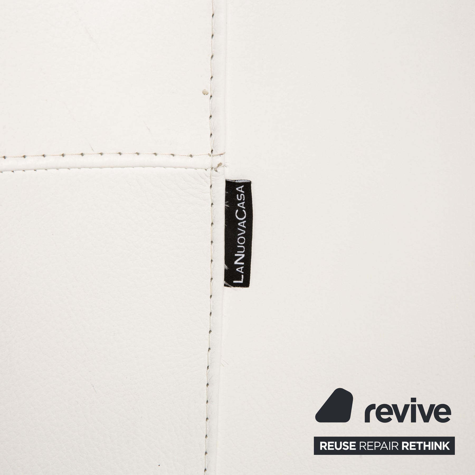 Who's Perfect Dreisitzer HALMA Weiß Leder 2. Hand Revive.de