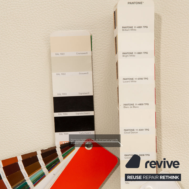 Who's Perfect Halma Leather Corner Sofa White Recamiere Right Sofa Couch