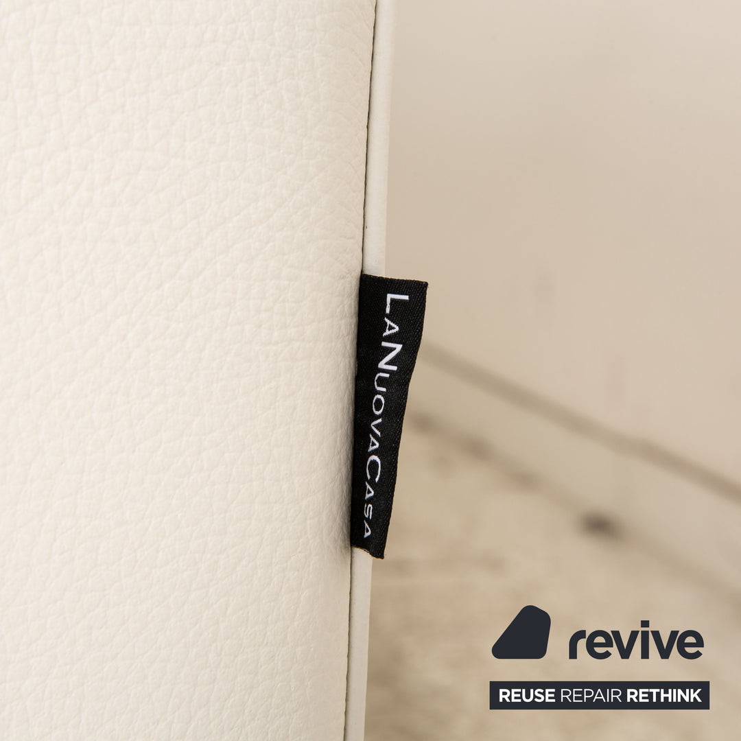 Who's Perfect Halma Leather Corner Sofa White Recamiere Right Sofa Couch