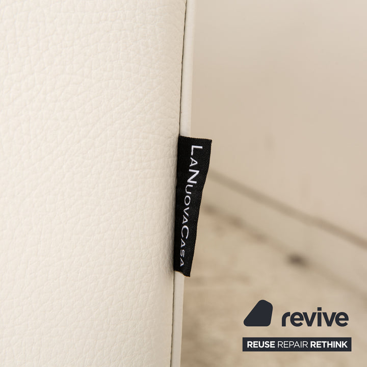 Who's Perfect Halma Leather Corner Sofa White Recamiere Right Sofa Couch