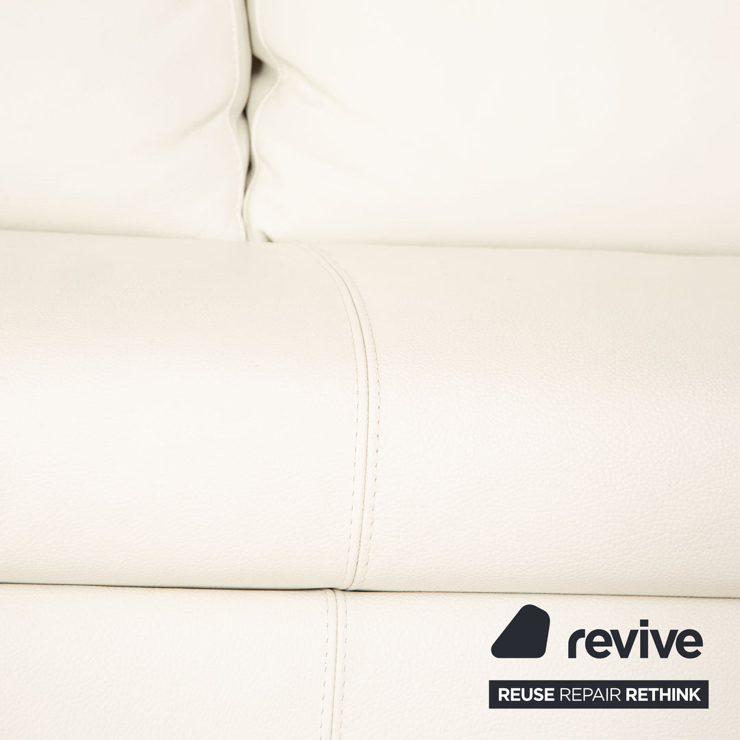 Who's Perfect Halma Leather Corner Sofa White Recamiere Right Sofa Couch