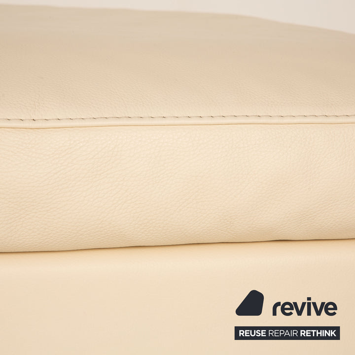 Who's Perfect Halma Leather Stool Cream