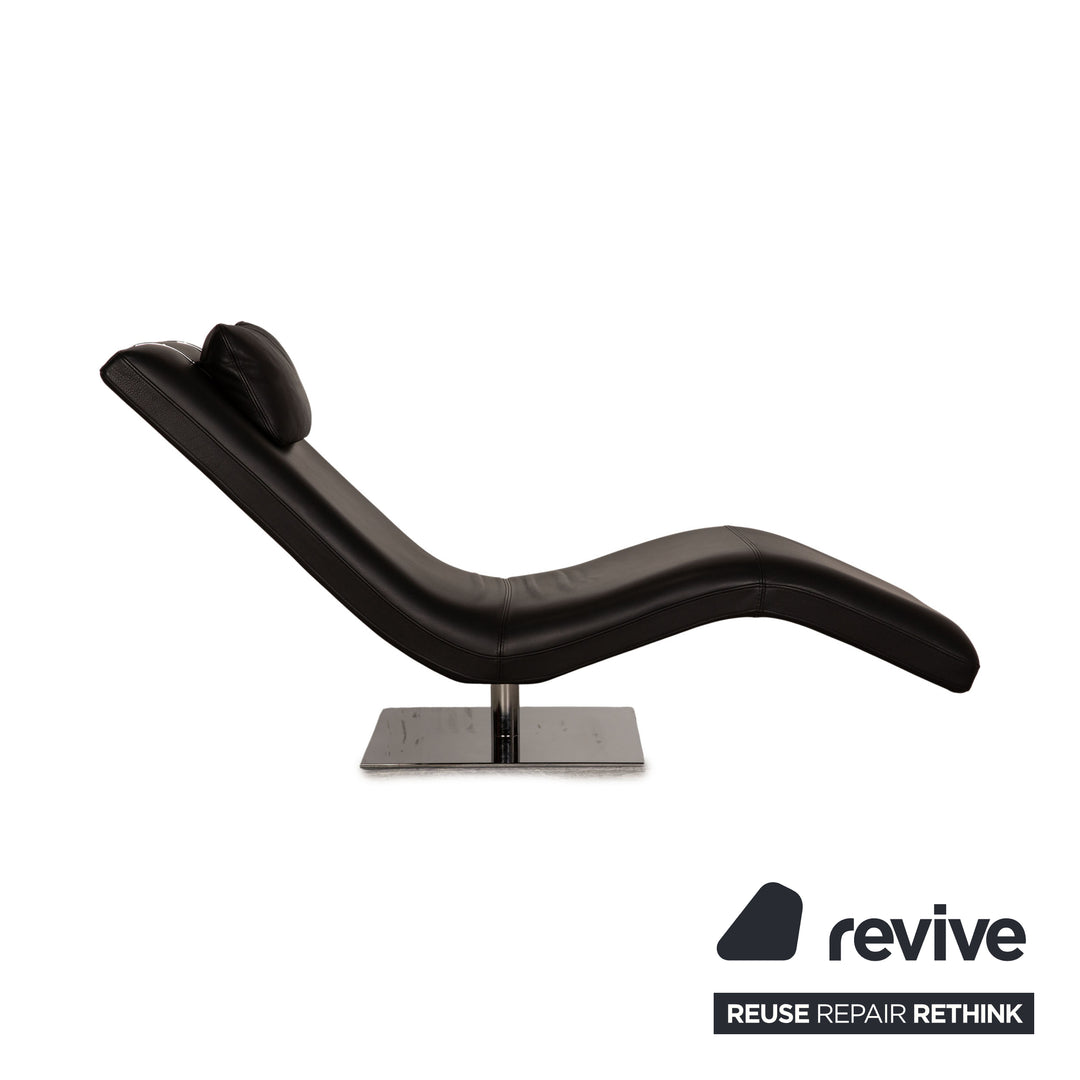 Who's Perfect Kalinda Leather Lounger Black
