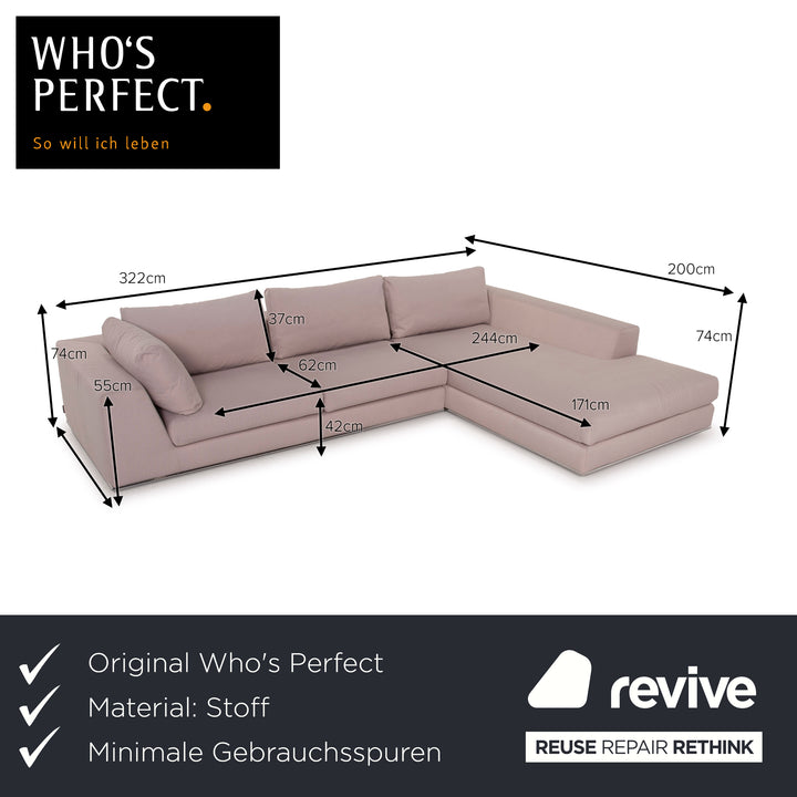 Who's Perfect La Nuova Casa Liverpool Stoff Sofa Beige