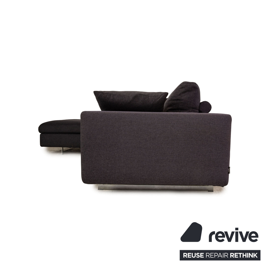 Who's Perfect LED Fabric Corner Sofa Gray Sofa Couch