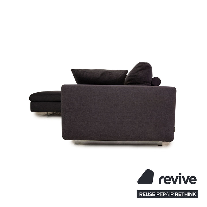 Who's Perfect LED Fabric Corner Sofa Gray Sofa Couch