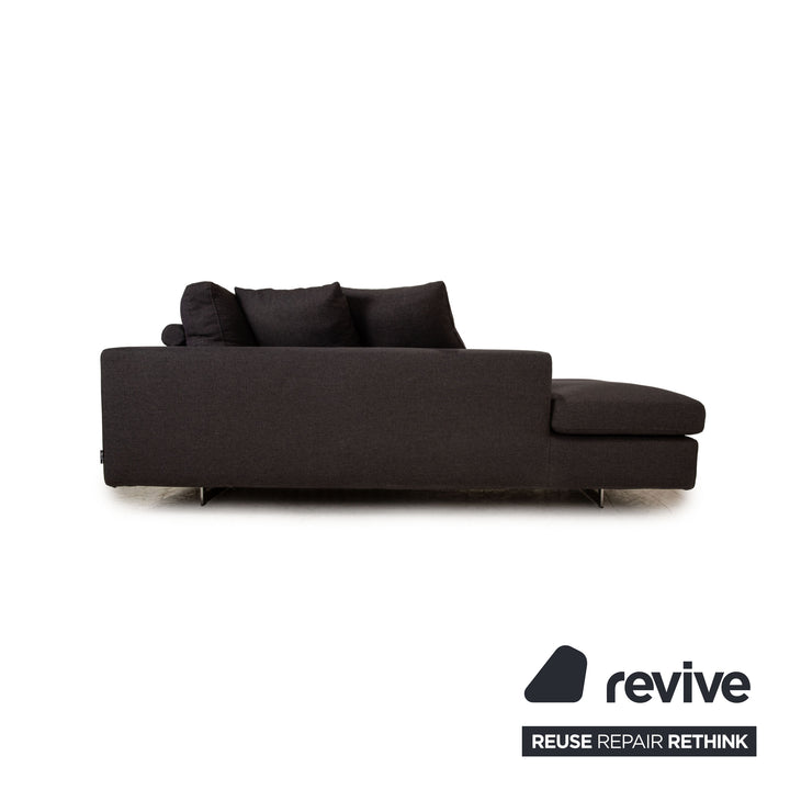 Who's Perfect LED Fabric Corner Sofa Gray Sofa Couch