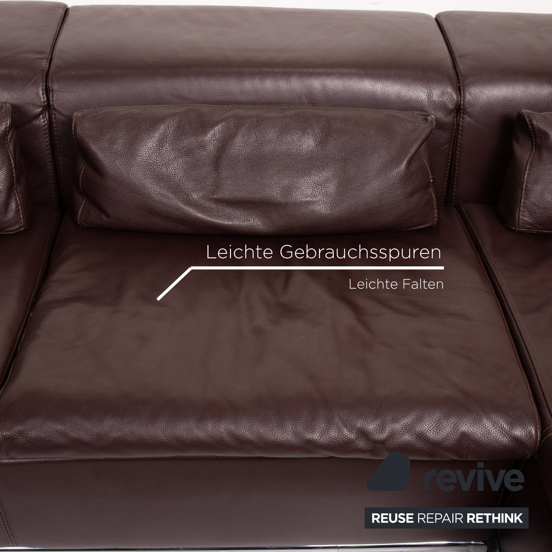 Who's Perfect Leder Ecksofa Braun Dunkelbraun Sofa Couch