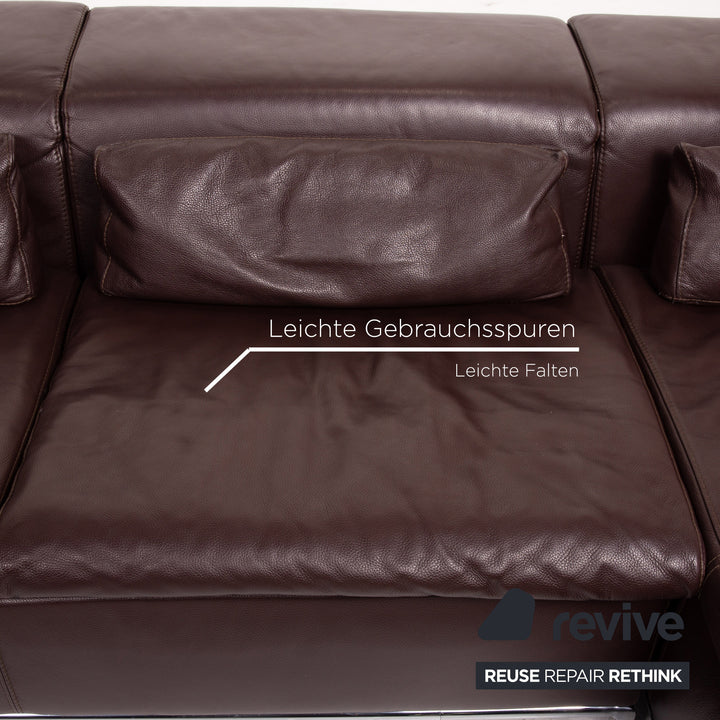 Who's Perfect Leder Ecksofa Braun Dunkelbraun Sofa Couch