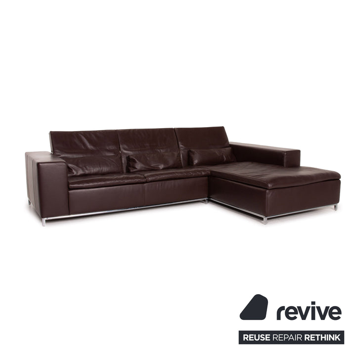 Who's Perfect Leder Ecksofa Braun Dunkelbraun Sofa Couch