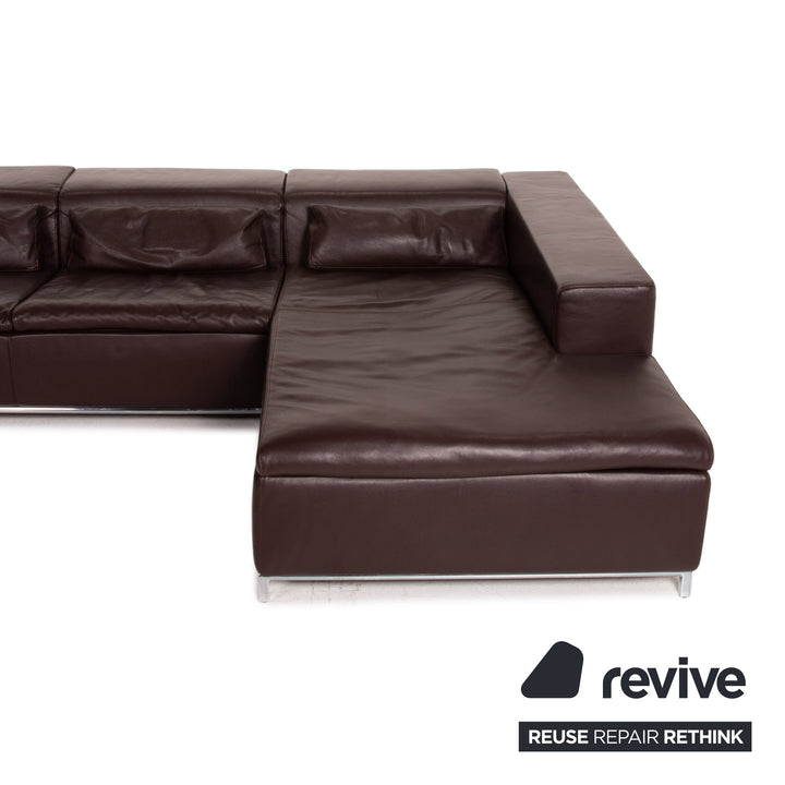 Who's Perfect Leder Ecksofa Braun Dunkelbraun Sofa Couch