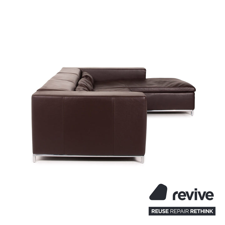 Who's Perfect Leder Ecksofa Braun Dunkelbraun Sofa Couch