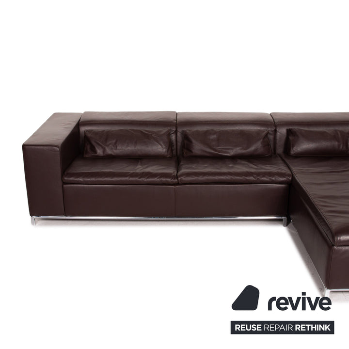 Who's Perfect Leder Ecksofa Braun Dunkelbraun Sofa Couch