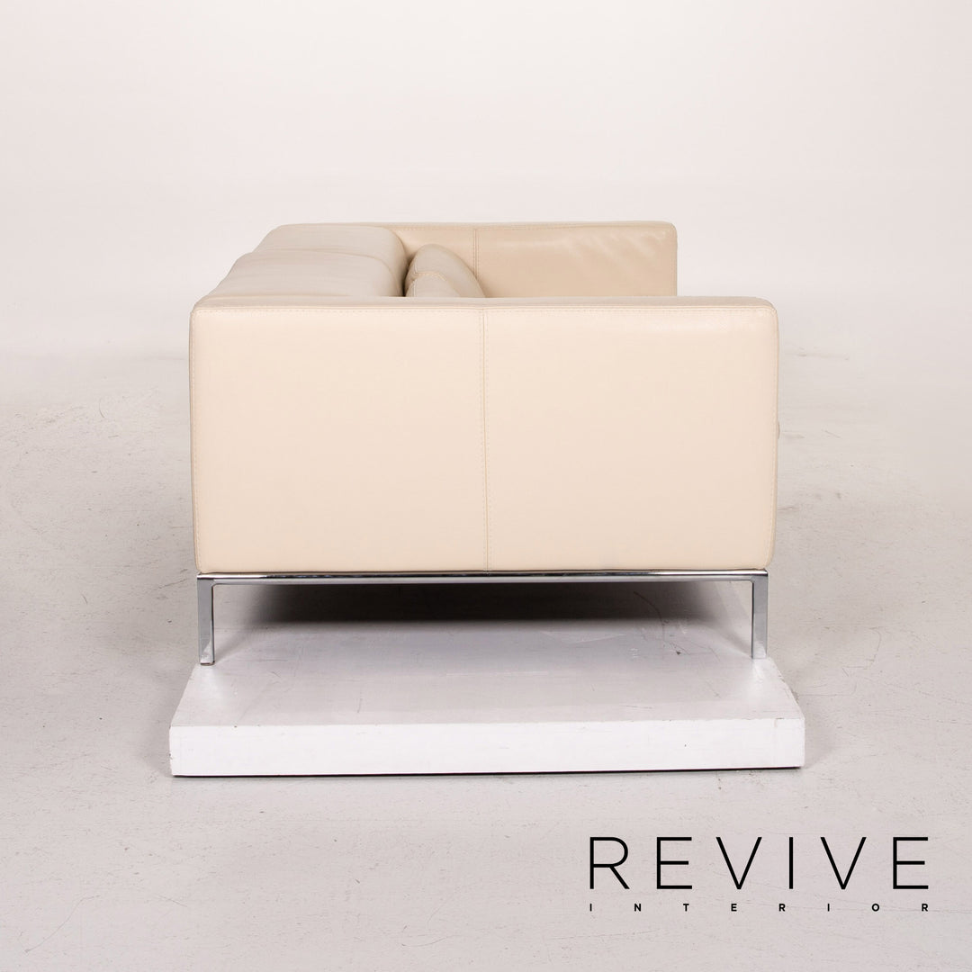 Who's Perfect Leather Sofa Cream Two Seater Couch #14770