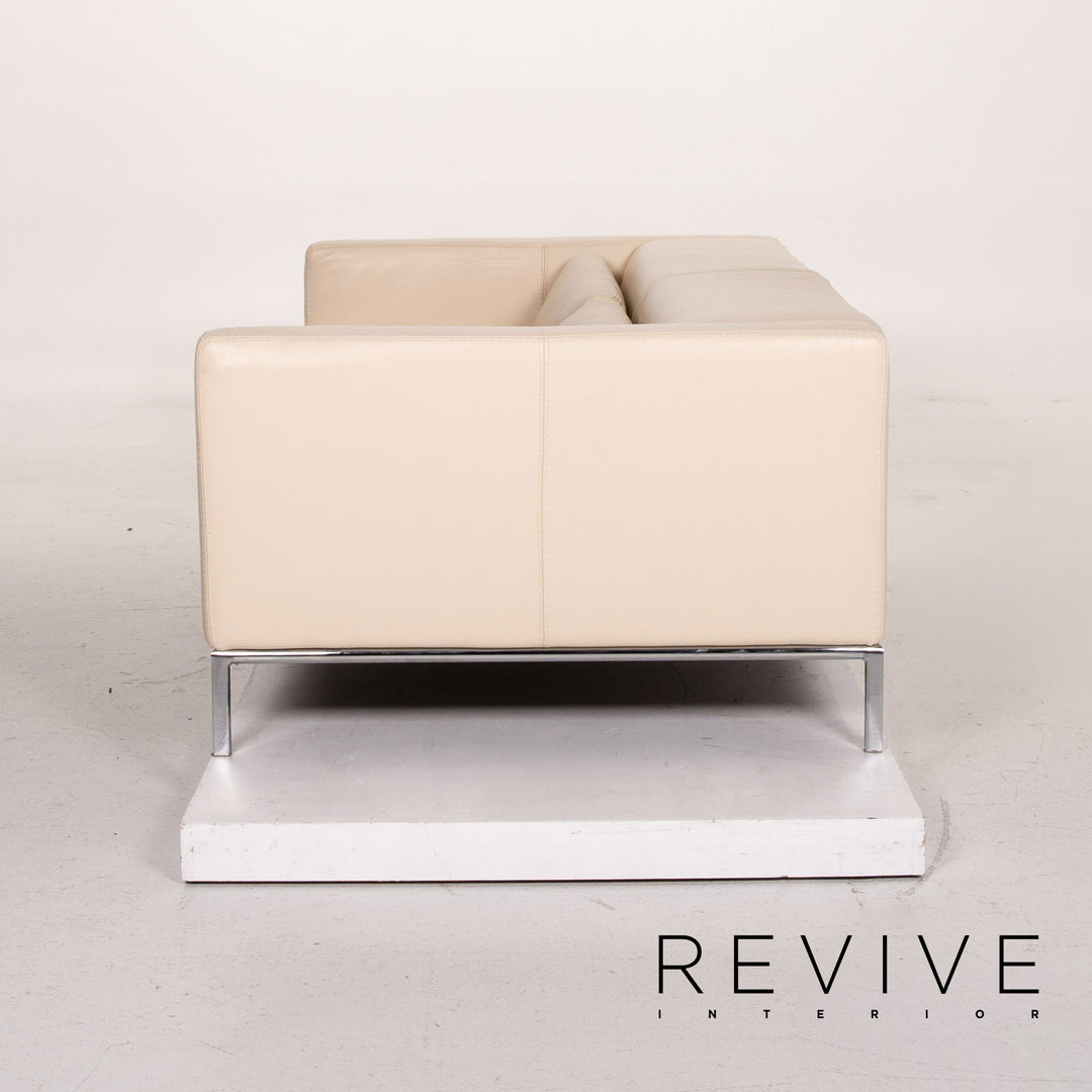 Who's Perfect Leather Sofa Cream Two Seater Couch #14770