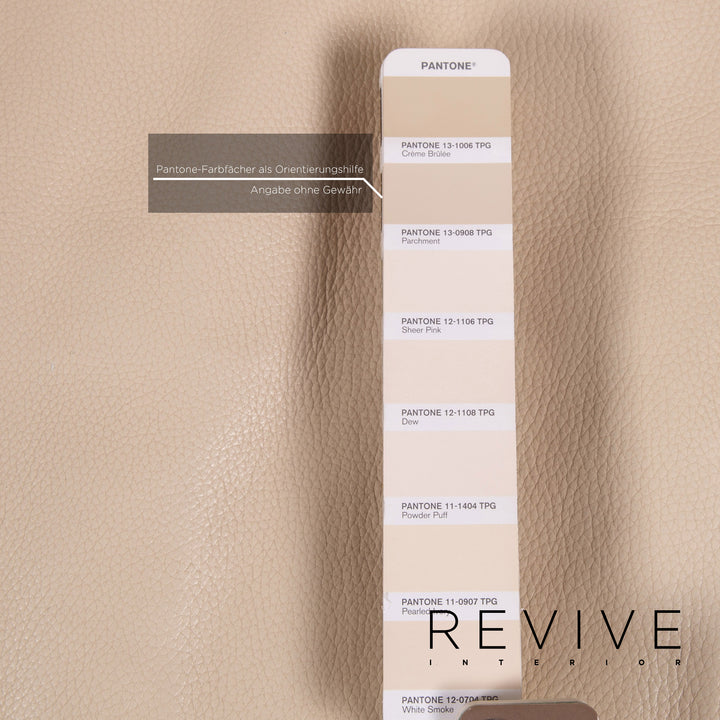 Who's Perfect Leather Sofa Cream Two Seater Couch #14770