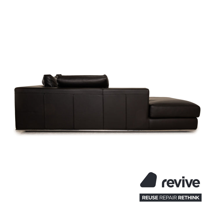 Who's Perfect Liverpool Leder Ecksofa Schwarz Sofa Couch Recamiere links