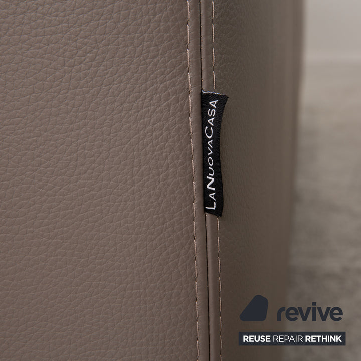 Who's Perfect Luca Leather Corner Sofa Gray Sofa Couch