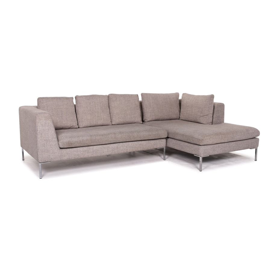 Who's Perfect Luca Stoff Ecksofa Grau Sofa Couch #14472