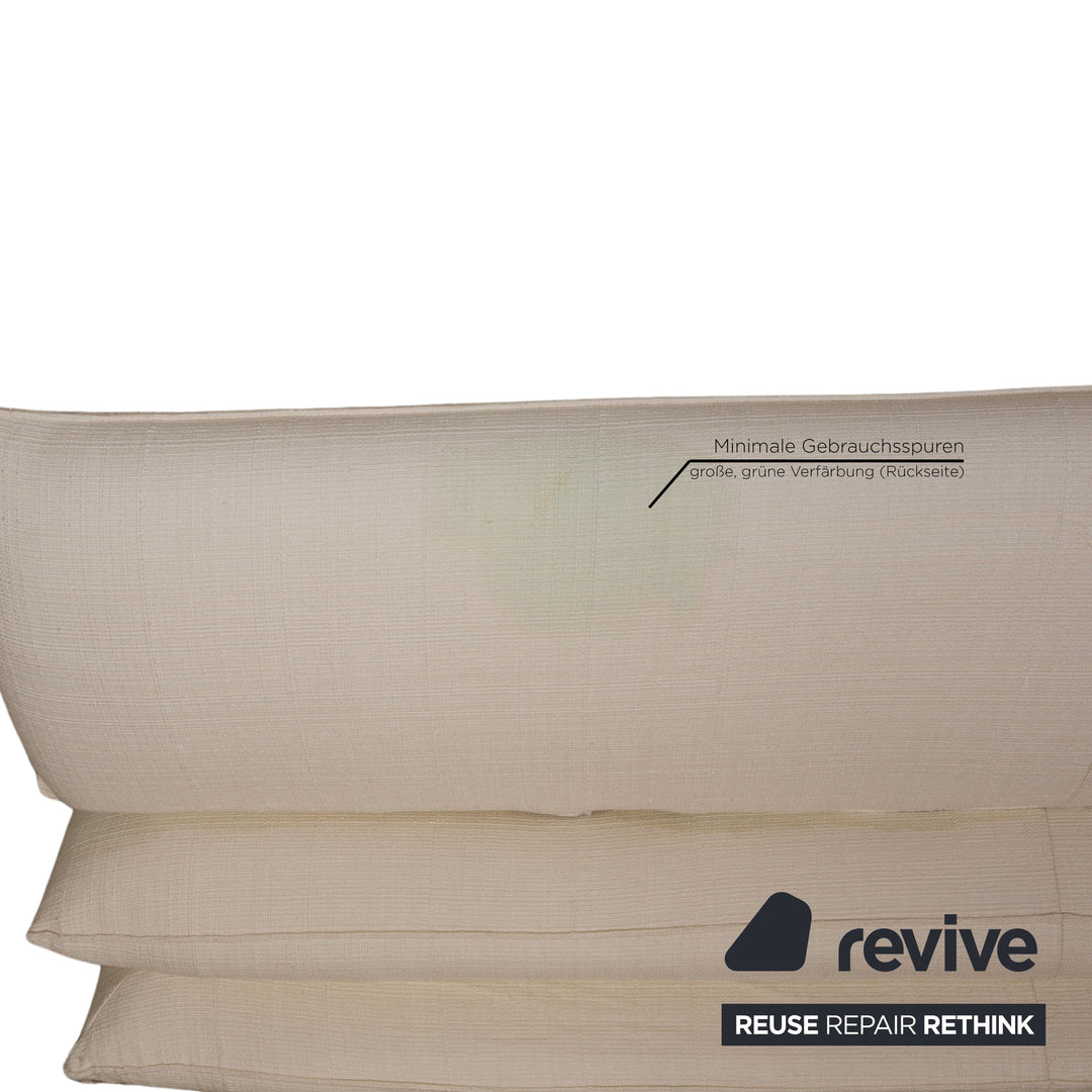 Who's Perfect Fabric Three Seater Cream