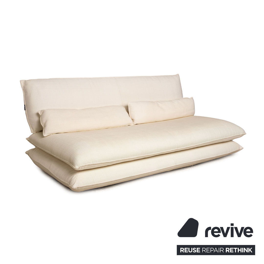 Who's Perfect Fabric Three Seater Cream