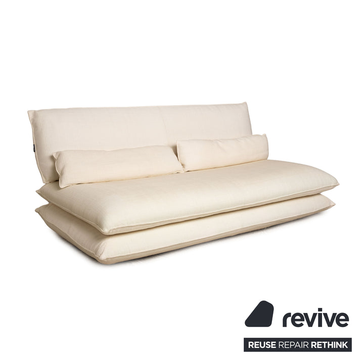 Who's Perfect Fabric Three Seater Cream