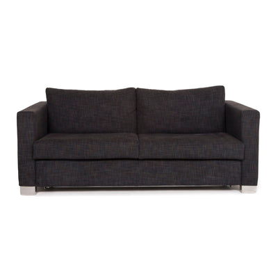 Who's Perfect Stoff Sofa Anthrazit Grau Schlafsofa Schlaffunktion Funktion Zweisitzer Couch #12704