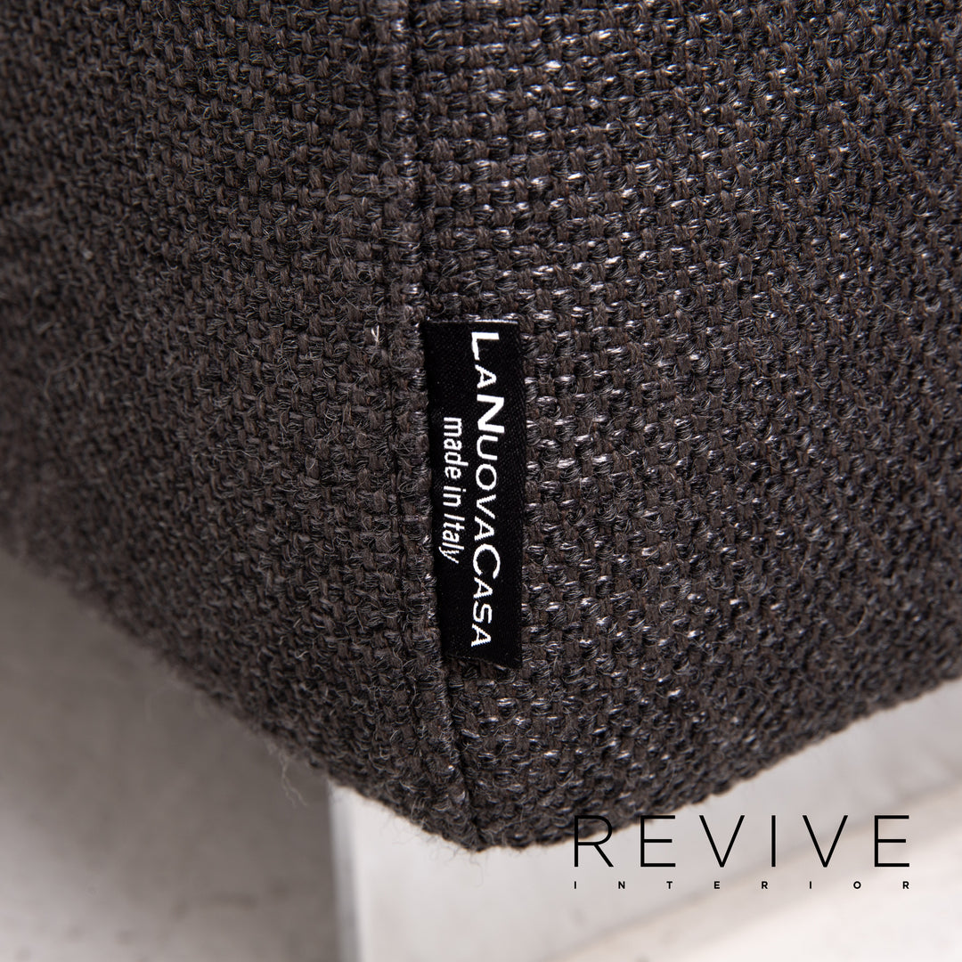 Who's Perfect fabric sofa set anthracite gray 1x corner sofa 1x stool #14835