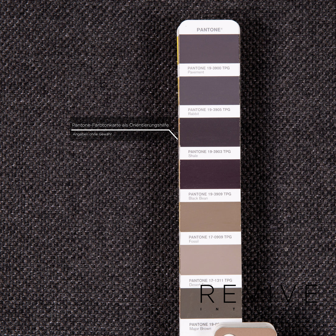 Who's Perfect fabric sofa set anthracite gray 1x corner sofa 1x stool #14835