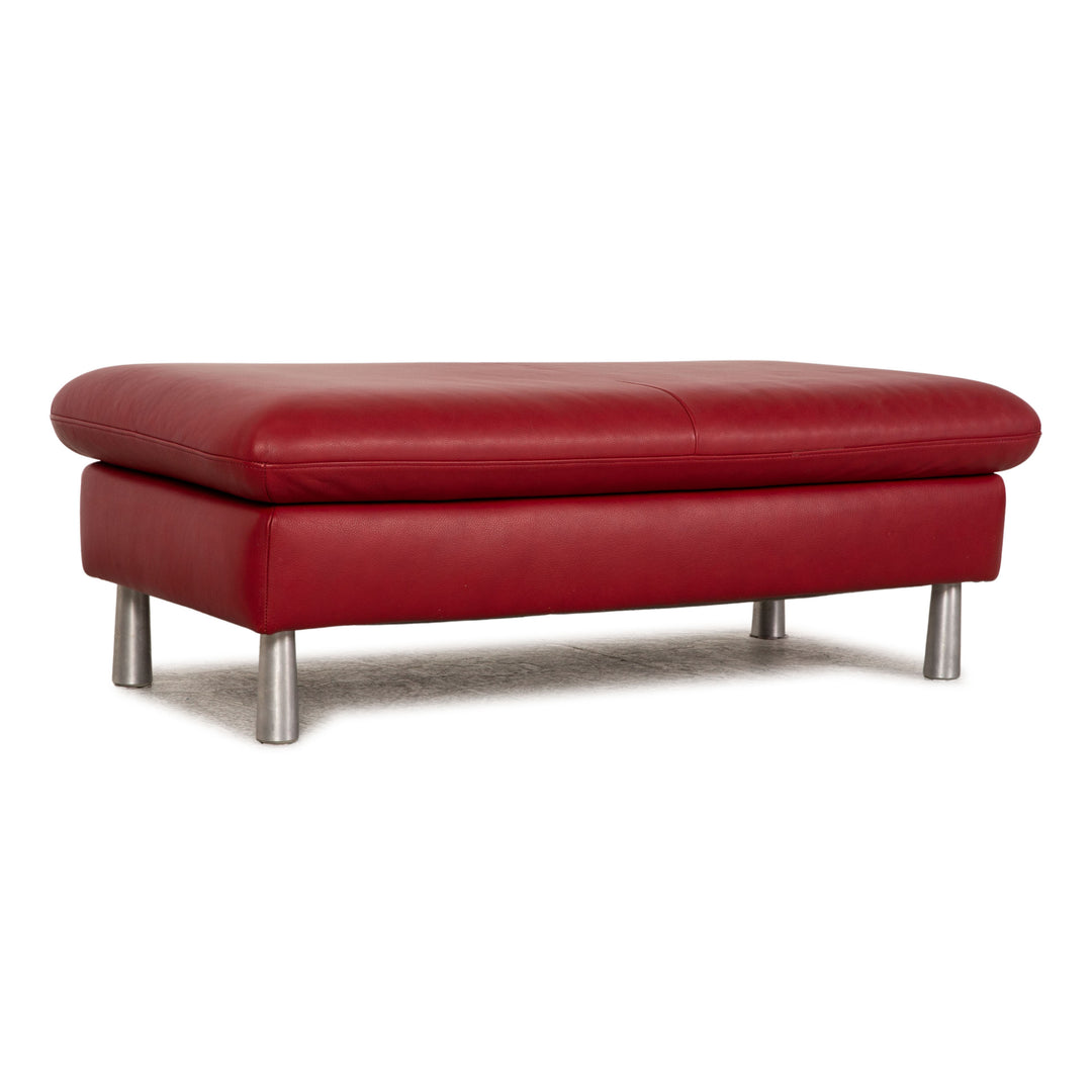 Will Schillig Loop Leather Stool Red