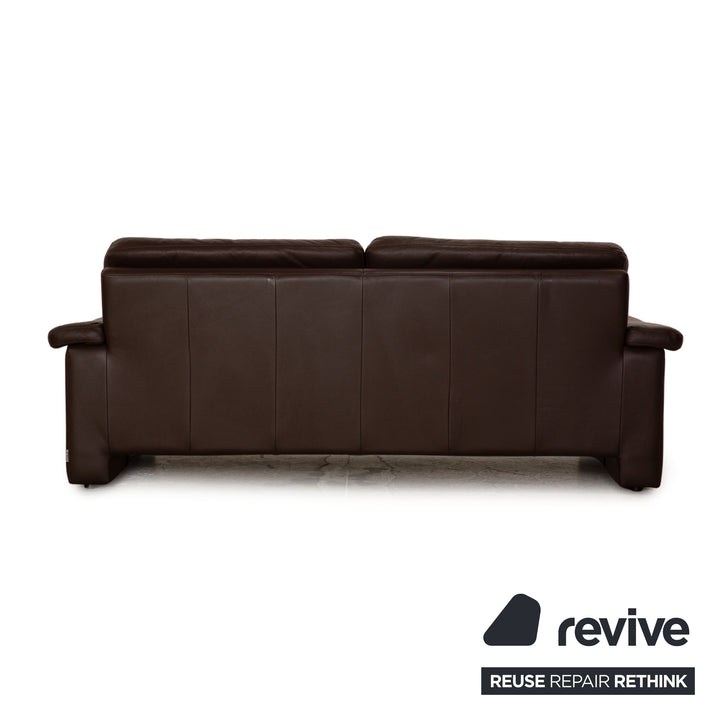 Willi Schilig Leder Sofa Garnitur Braun Dreisitzer Zweisitzer
