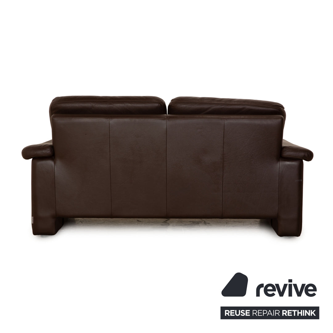 Willi Schilig Leder Sofa Garnitur Braun Dreisitzer Zweisitzer