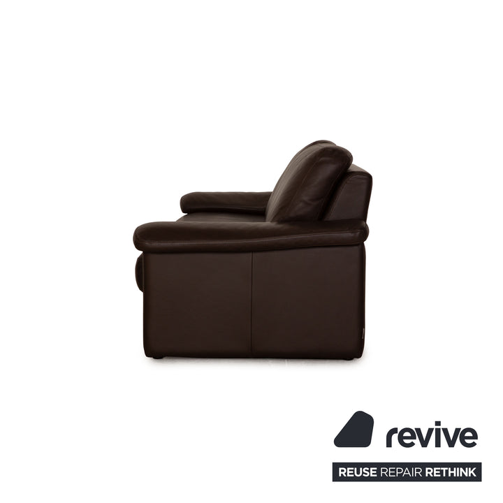 Willi Schilig Leder Sofa Garnitur Braun Dreisitzer Zweisitzer