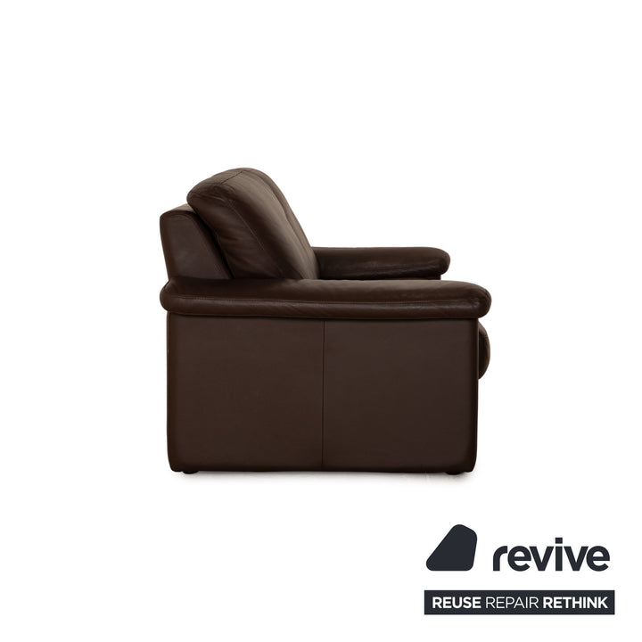 Willi Schilig Leder Sofa Garnitur Braun Dreisitzer Zweisitzer