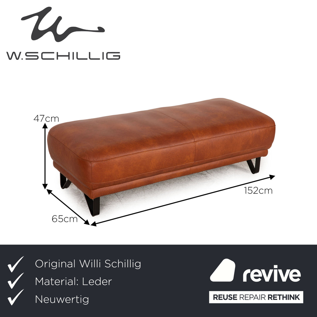 Willi Schillig 25282 leather stool cognac