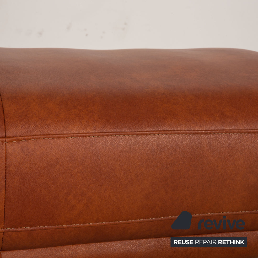 Willi Schillig 25282 leather stool cognac