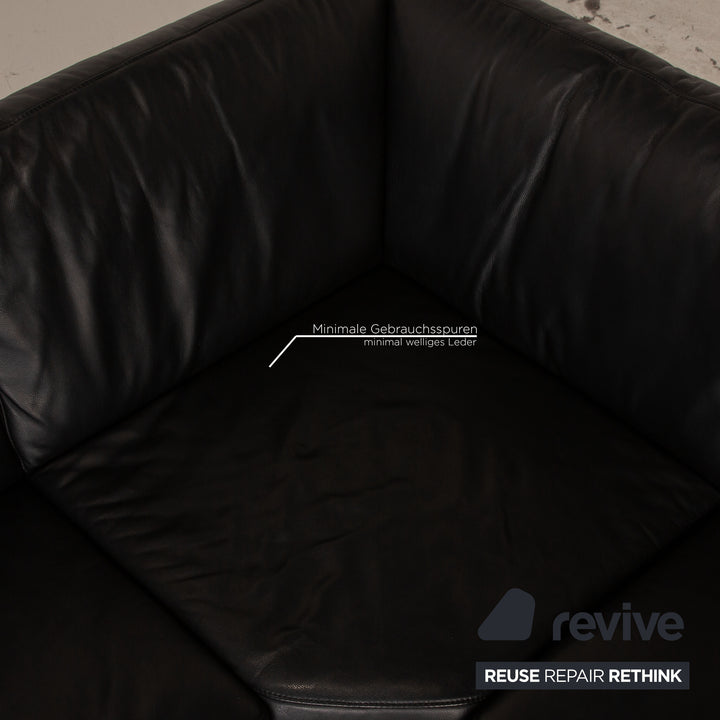 Willi Schillig AleXx leather sofa black corner sofa couch