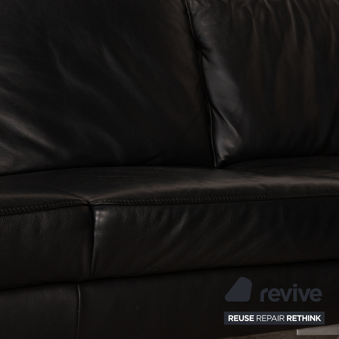 Willi Schillig AleXx leather sofa black corner sofa couch
