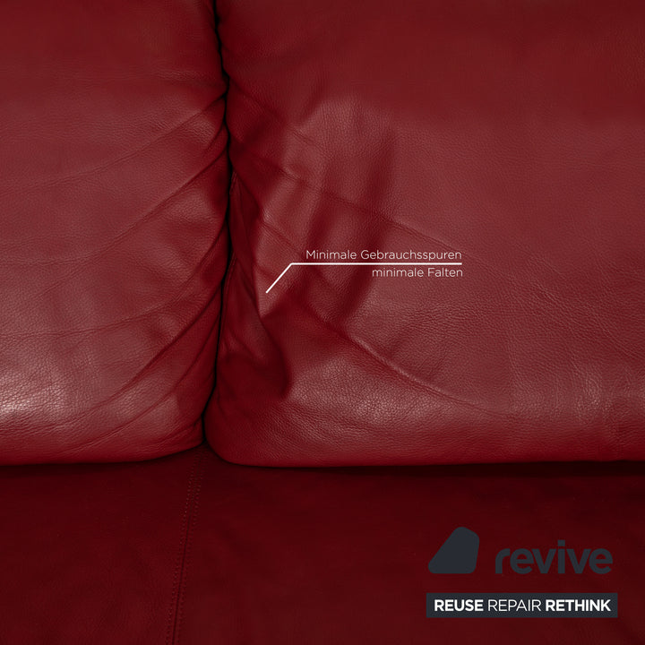Willi Schillig Amore Leder Sofa Rot Ecksofa Couch Funktion