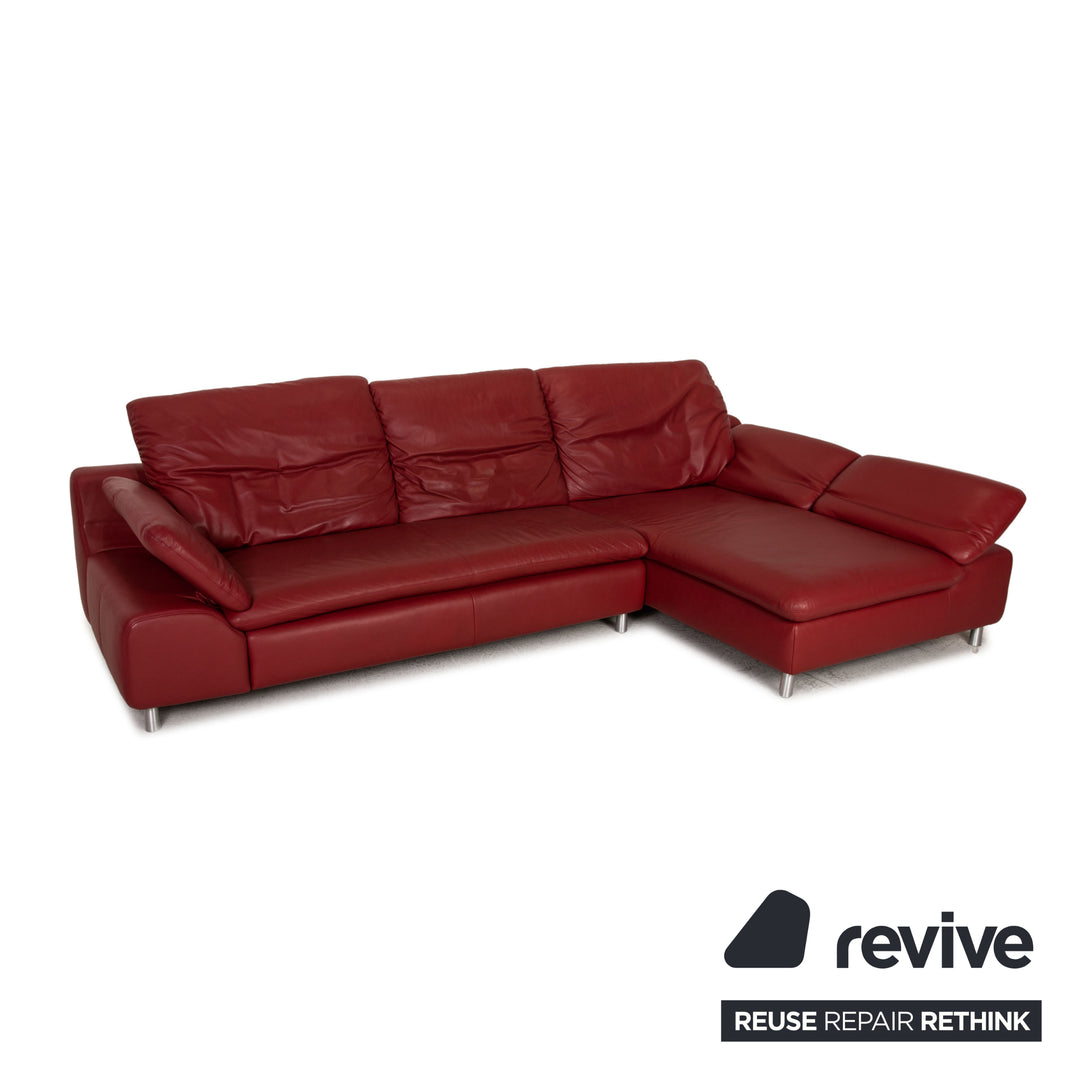 Willi Schillig Amore Leder Sofa Rot Ecksofa Couch Funktion
