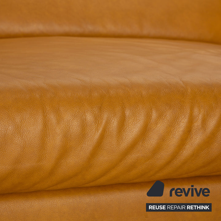 Willi Schillig Azzuro Leather Corner Sofa Yellow Electric Function Sofa Couch