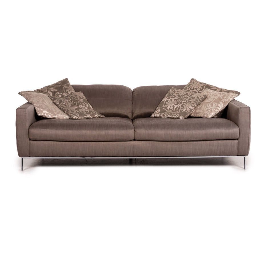 Willi Schillig Black Label Goya Stoff Sofa Braun Dreisitzer Couch #14636