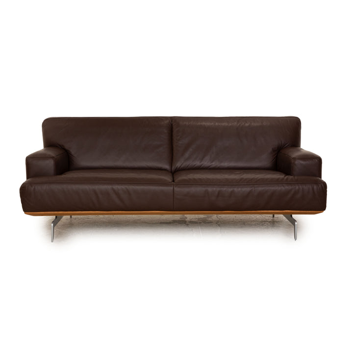 Willi Schillig Black Label Toscaa Leather Three Seater Brown