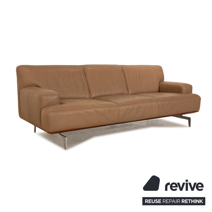 Willi Schillig Black Label Toscaa Leder Dreisitzer Braun Sofa Couch