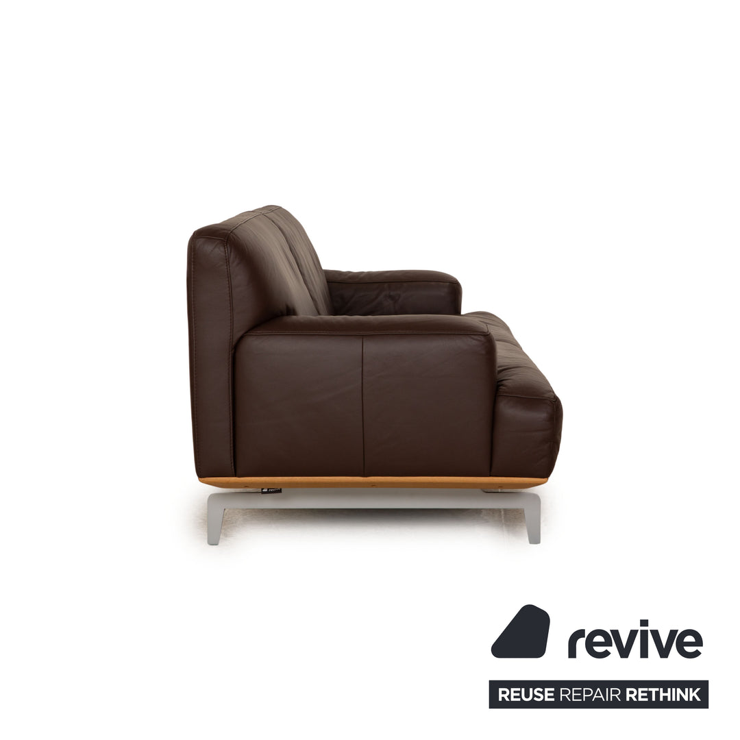 Willi Schillig Black Label Toscaa Leather Sofa Set Two Seater Brown