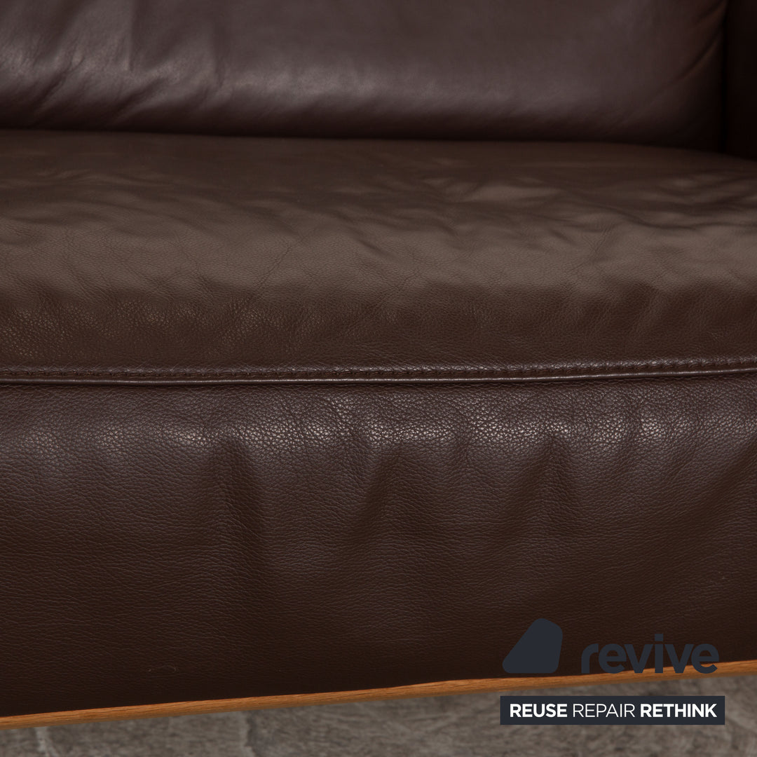 Willi Schillig Black Label Toscaa Leather Sofa Set Two Seater Brown